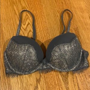 VS shimmer holiday lace dream angels push-up bra